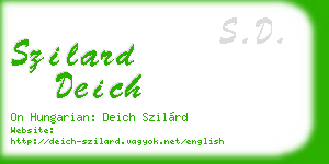 szilard deich business card